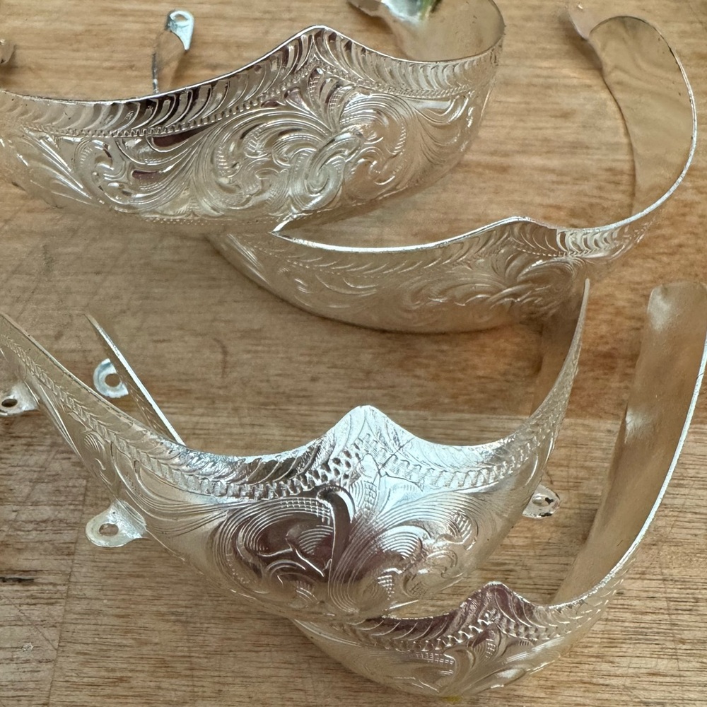 Montana Silversmiths boot tips and heel tips set